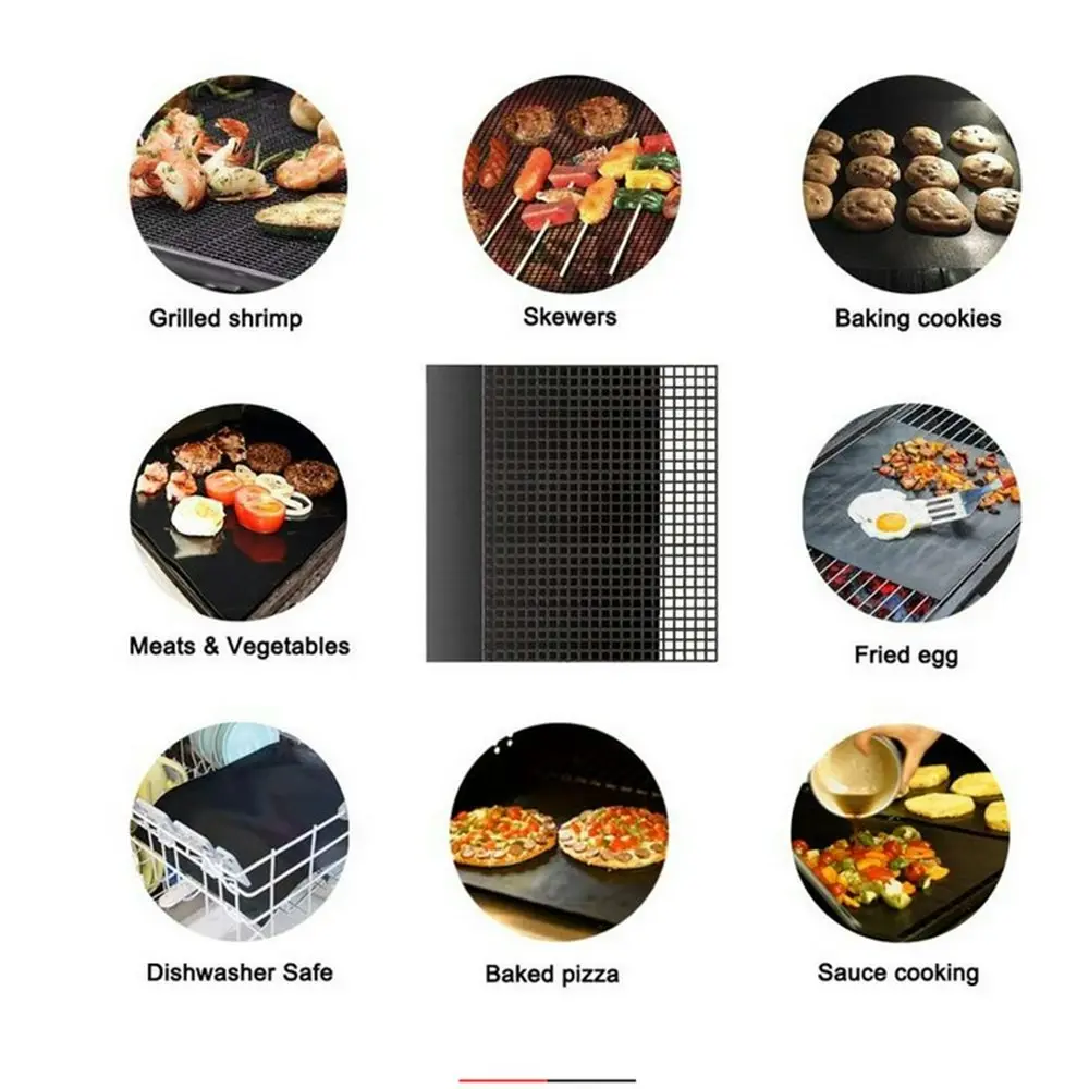 3 Pcs Baking Mat, and BBQ Mat to Cook Fish, Vegetables, Meats on Smoker or Grill