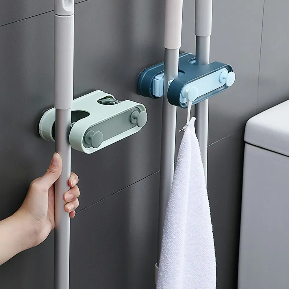 3 Pcs Wall Mount Mop Hook Mop Hanger Mop Storage Rack Broom Storage Rack