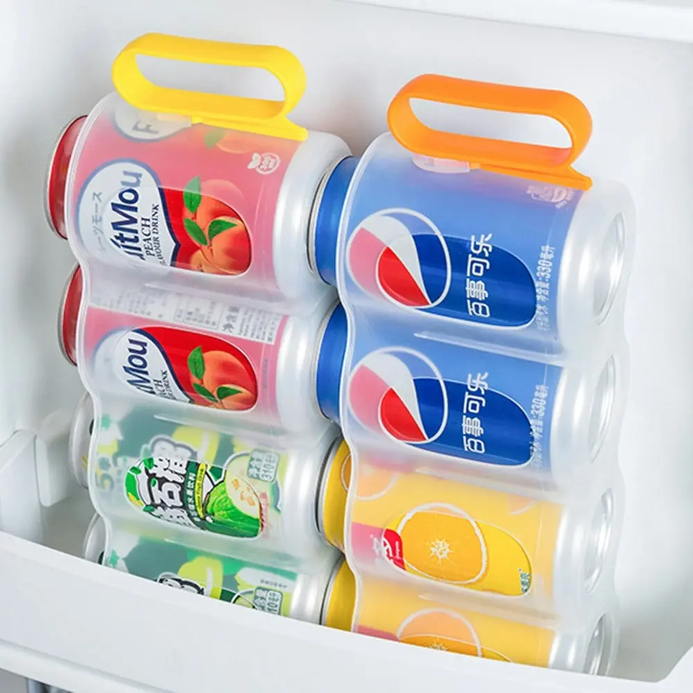 3Pcs Portable Refrigerator Organizer Bins Soda Can Organizer for Refrigerator