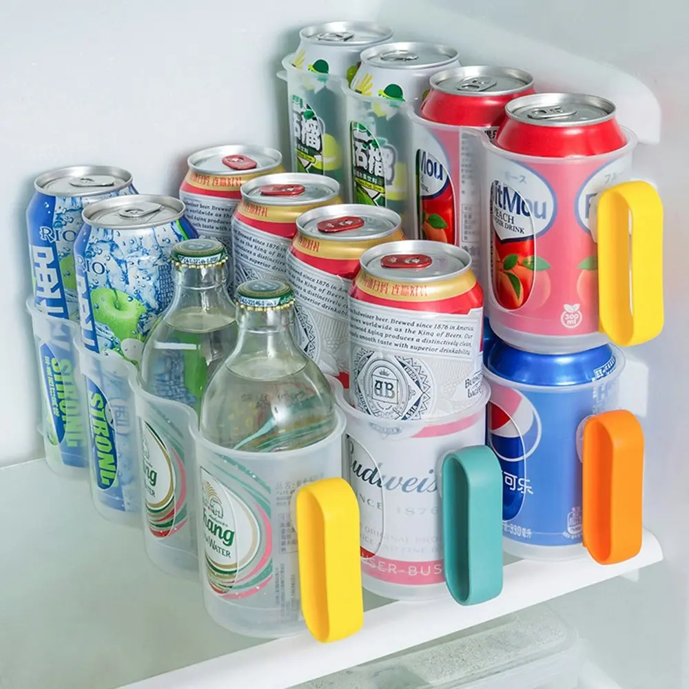 3Pcs Portable Refrigerator Organizer Bins Soda Can Organizer for Refrigerator