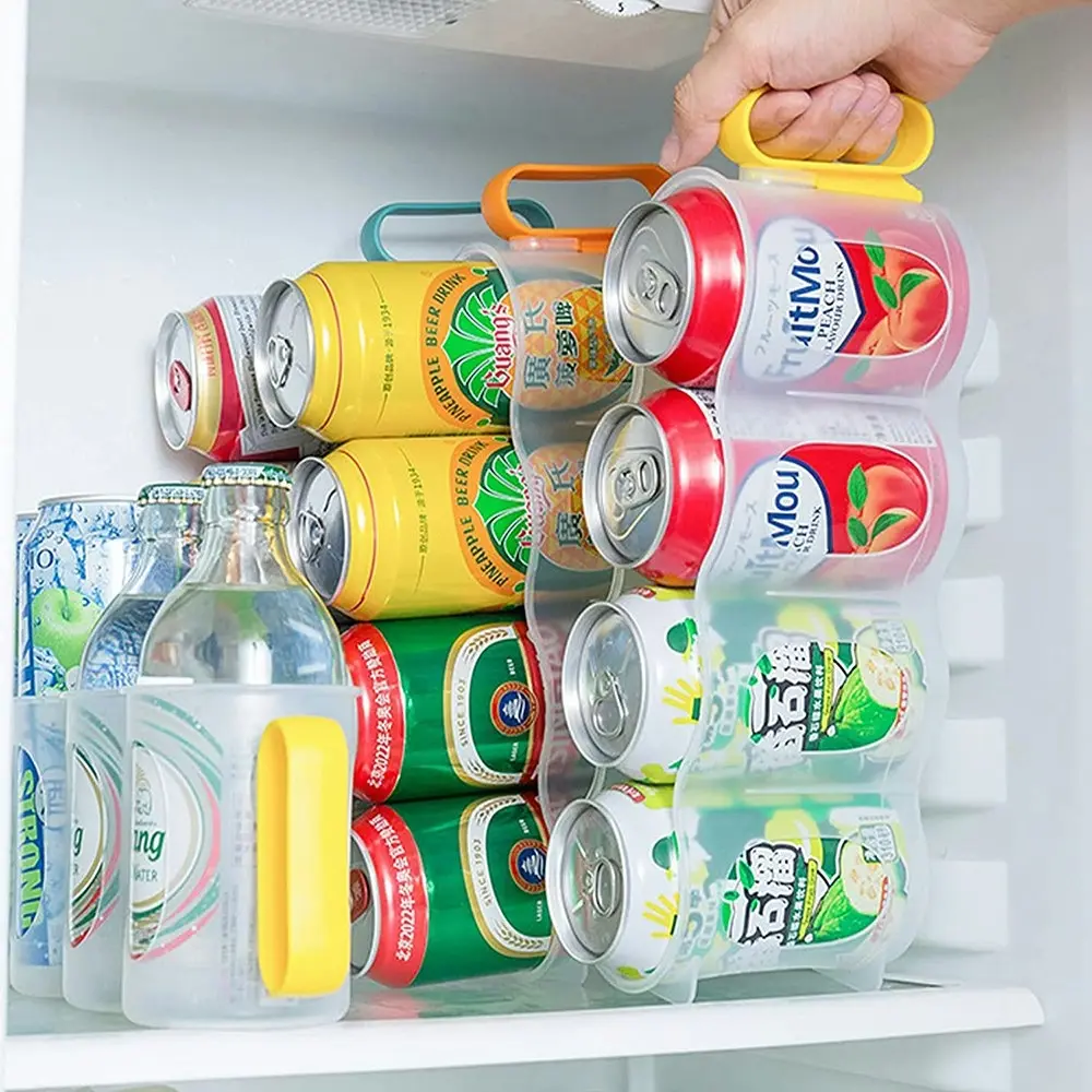 3Pcs Portable Refrigerator Organizer Bins Soda Can Organizer for Refrigerator