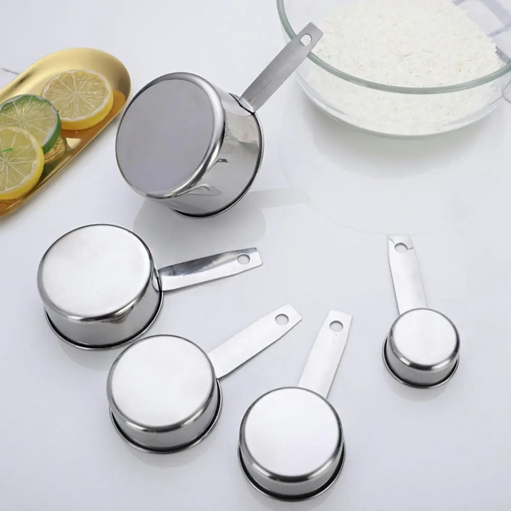 5 pcs Stainless steel measuring cup set kitchen measuring spoon with scale