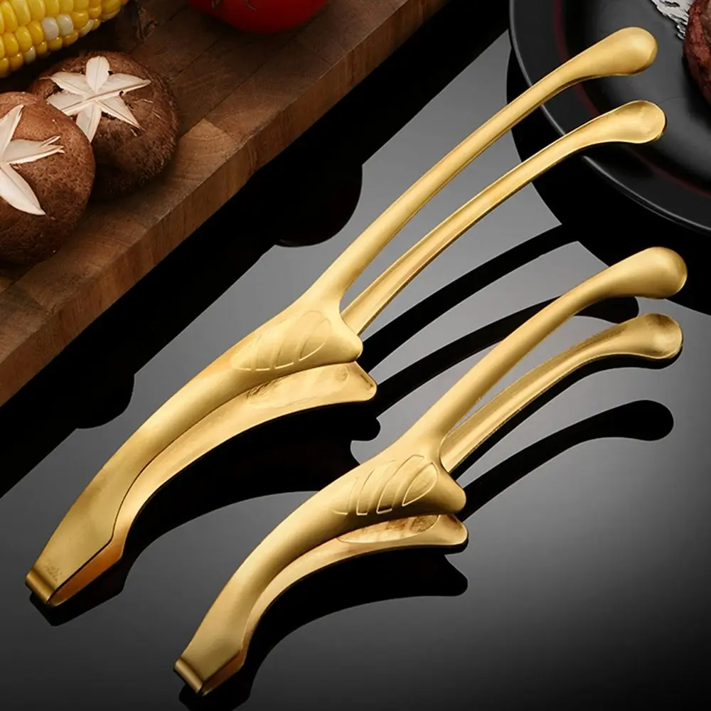 4 Pack Stainless Steel Grill Tongs Korean Japanese BBQ Steak Tongs