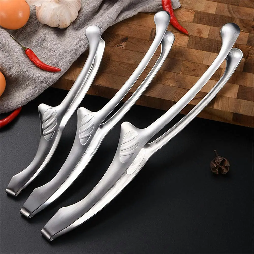 4 Pack Stainless Steel Grill Tongs Korean Japanese BBQ Steak Tongs