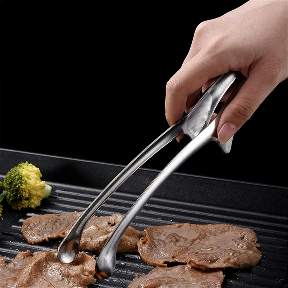 4 Pack Stainless Steel Grill Tongs Korean Japanese BBQ Steak Tongs