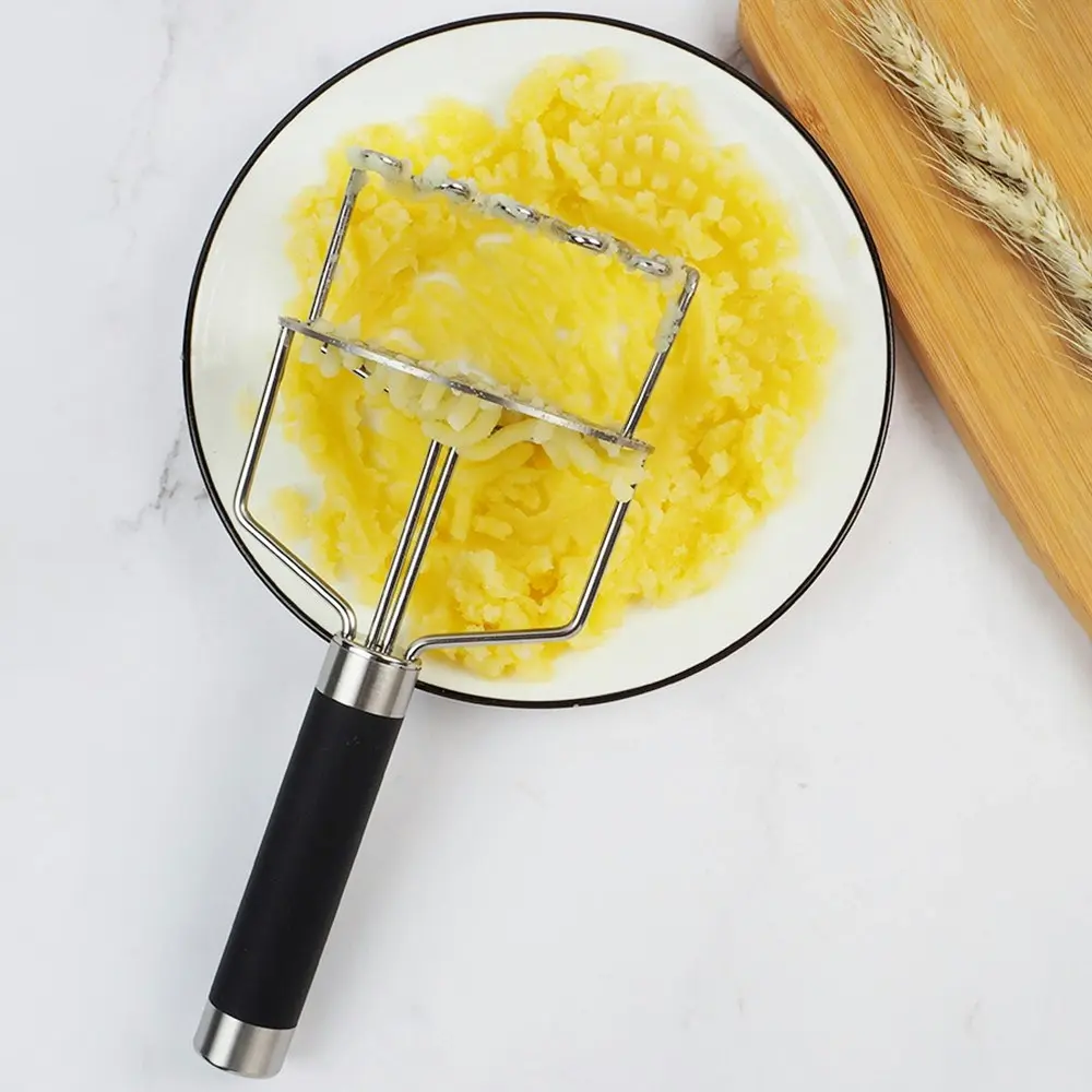 Double layer potato masher mash potato wave crusher-Sliver