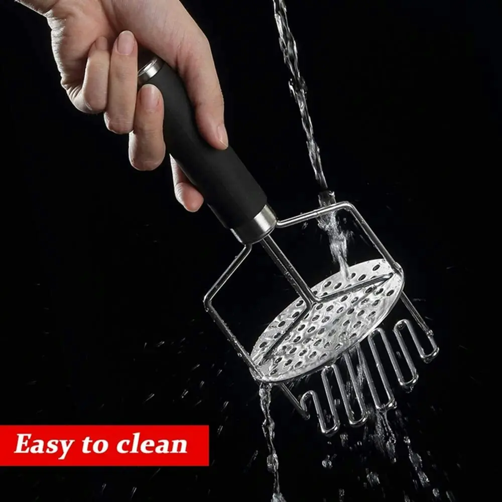 Double layer potato masher mash potato wave crusher-Sliver