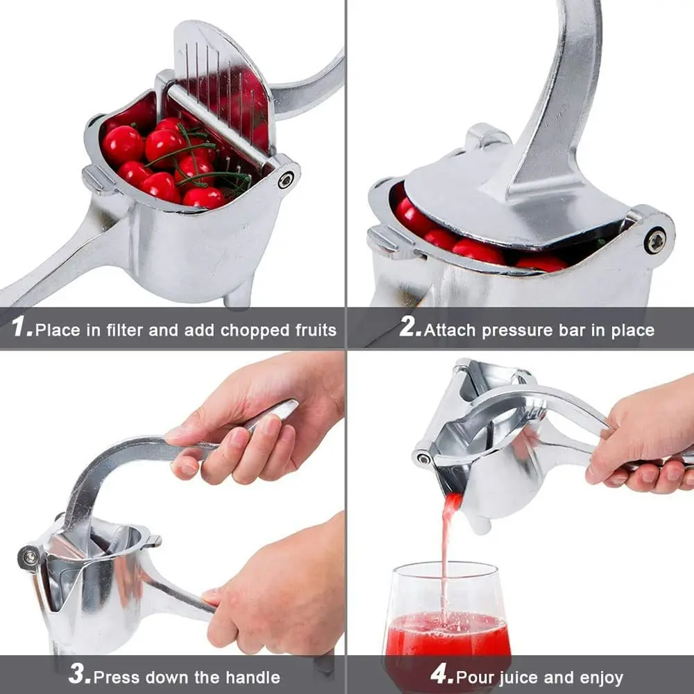 Stainless Steel Manual Juicer Hand Alloy Fruit Squeezer Juicer Extractor