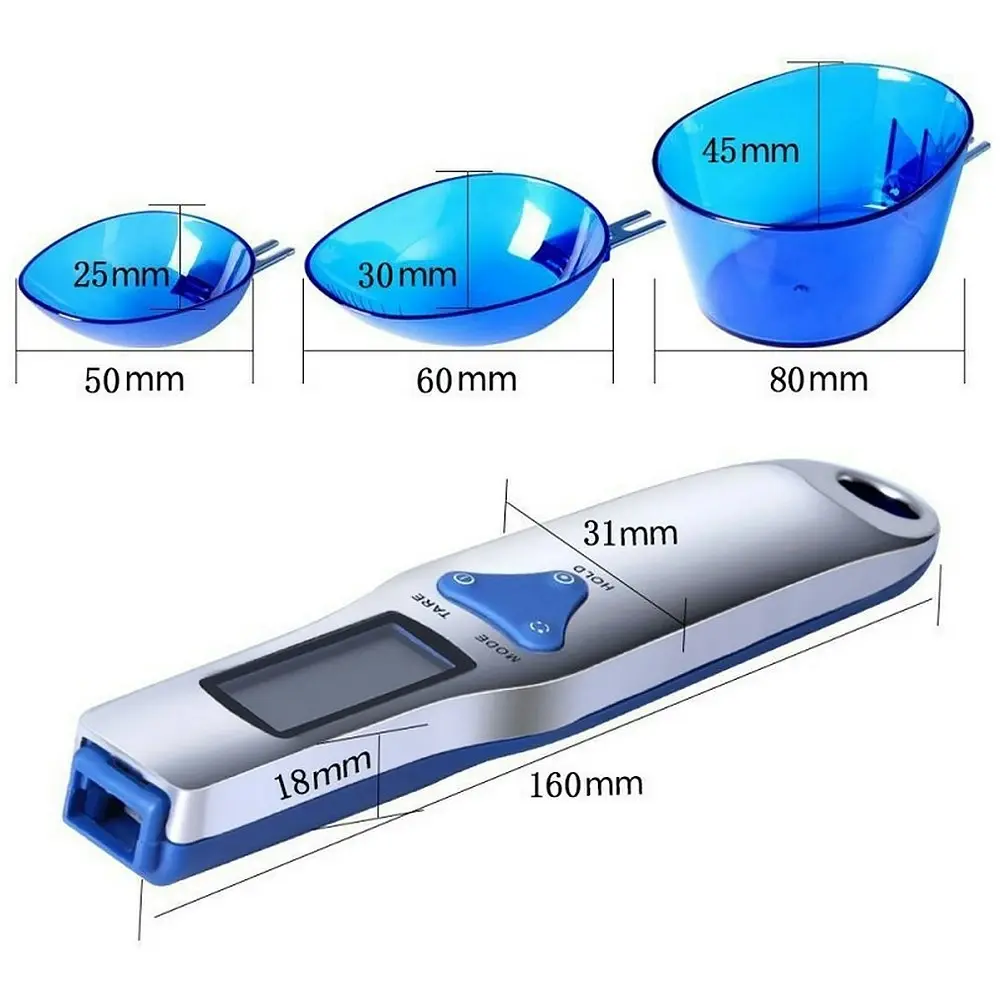 Kitchen Electronic Food Scale with 3 Measuring Spoons