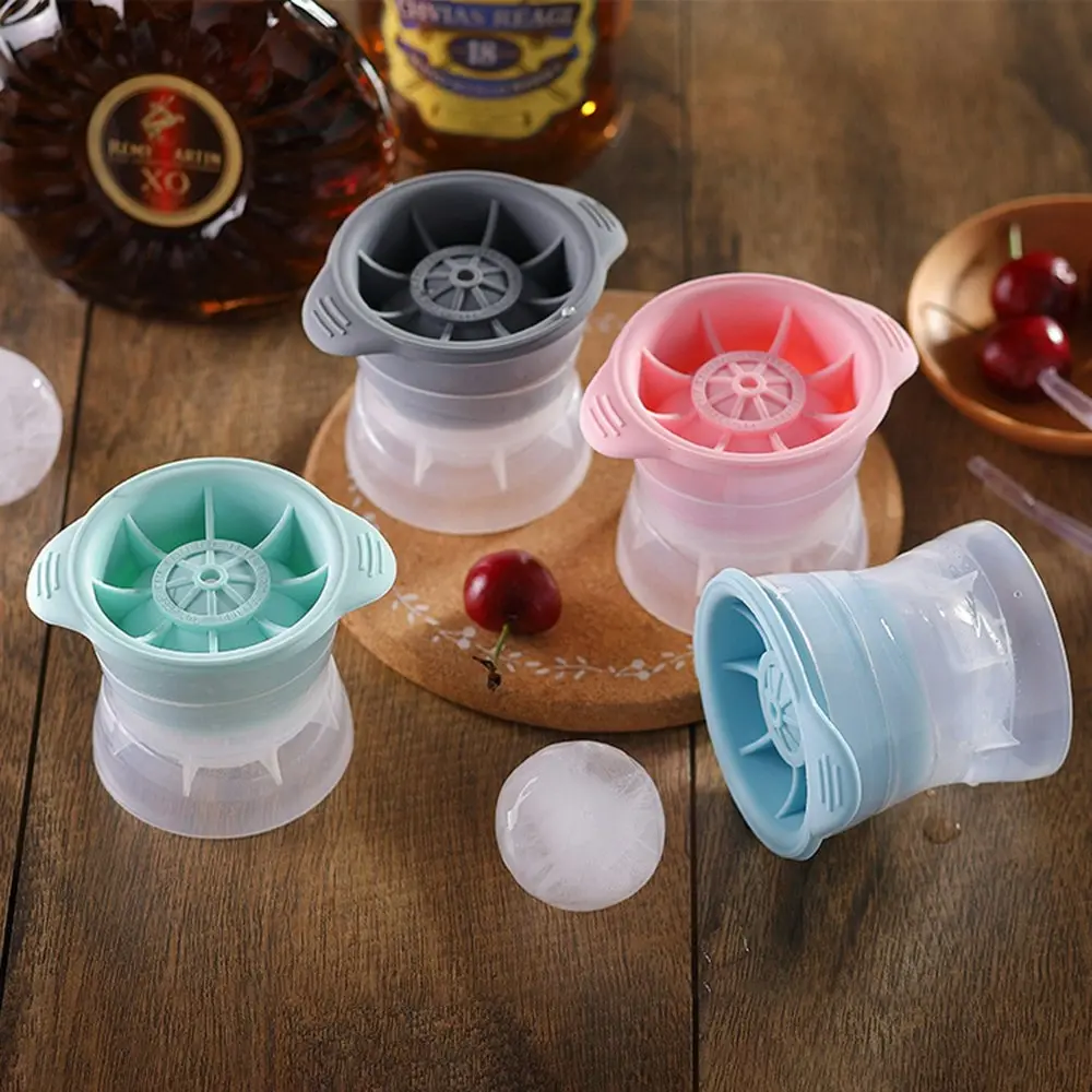 4 Pack Round Ice Cube Mold Ice Ball Maker Mold Sphere Ice Cube Mold For Whiskey