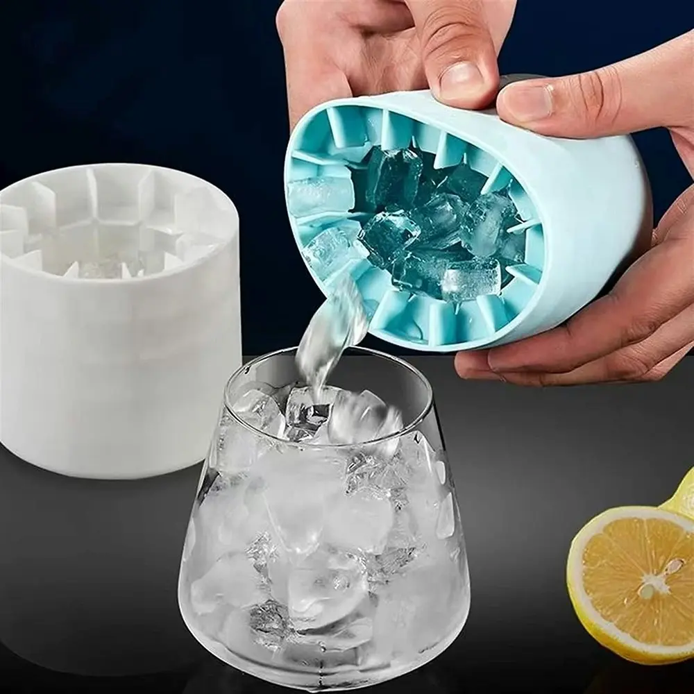 2 Pcs Silicone Ice Cube Maker Cup Ice Cubel Maker Mold Mini Ice Cube Tray