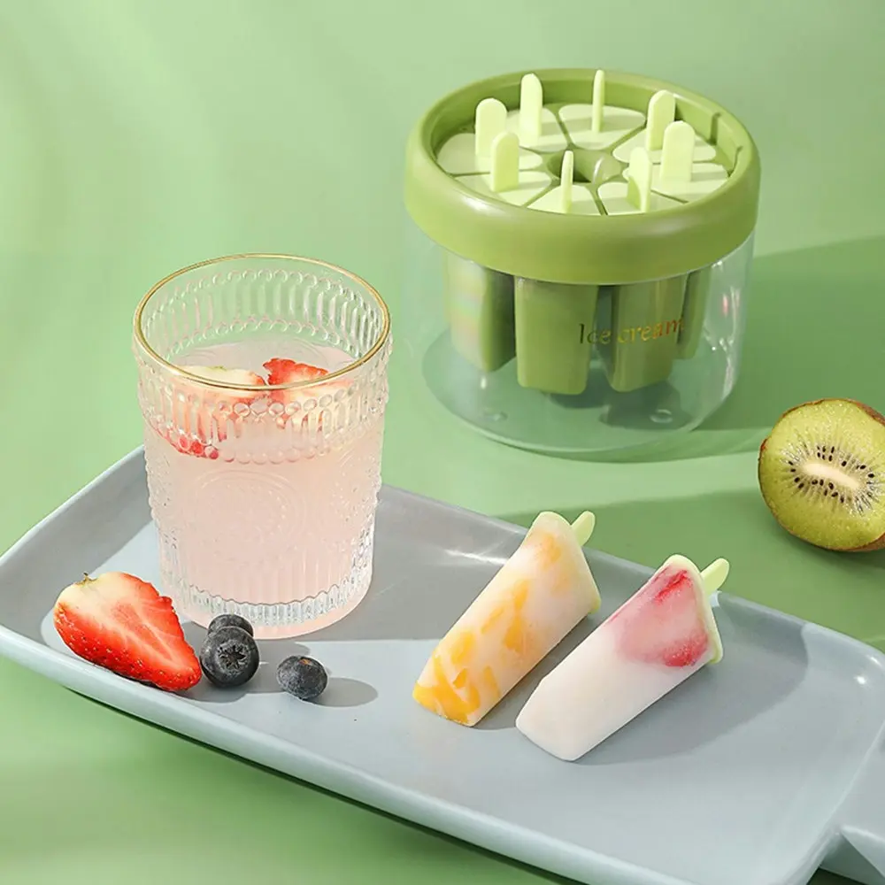 2Pcs Popsicle Mold 8 Grid Ice Mold Reusable Ice Cream Mold DIY Popsicle Maker