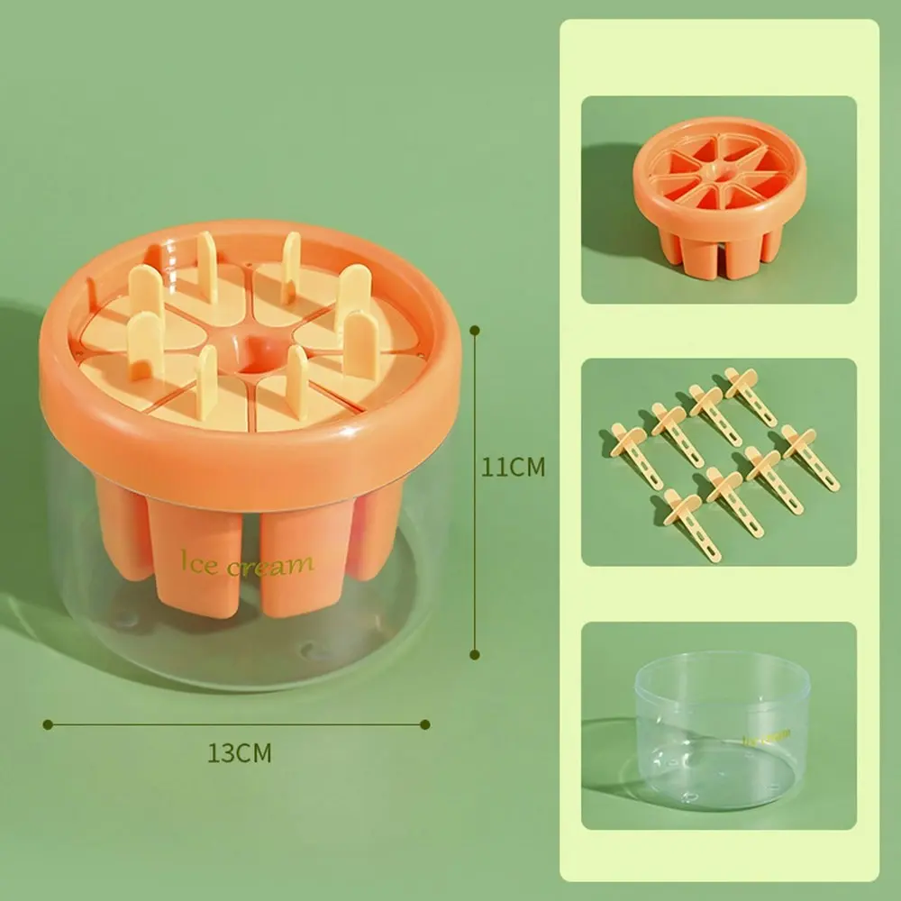 2Pcs Popsicle Mold 8 Grid Ice Mold Reusable Ice Cream Mold DIY Popsicle Maker