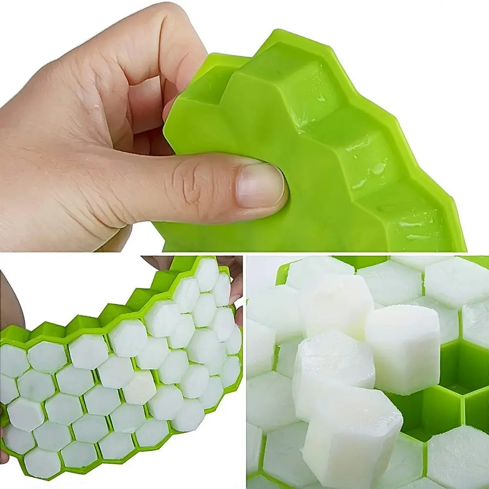 3pcs Honeycomb Ice Cube Trays Silicone Ice cube Mold