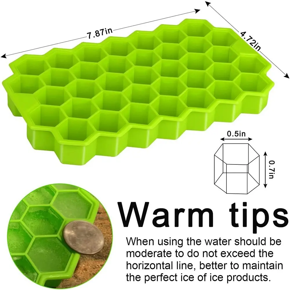 3pcs Honeycomb Ice Cube Trays Silicone Ice cube Mold