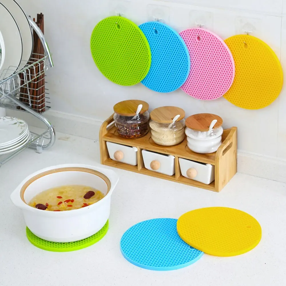 8Pcs Kitchen Anti-Scalding Heat Insulation Mat Dining Table Bowl Mat