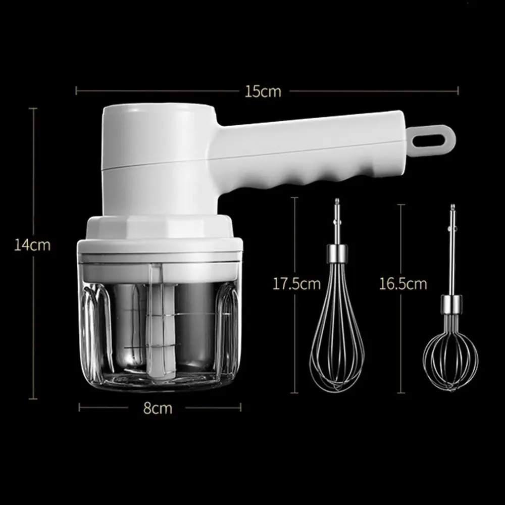 USB Electric Mixer with Food Chopper Garlic Chopper Meat Grinder Egg Beater