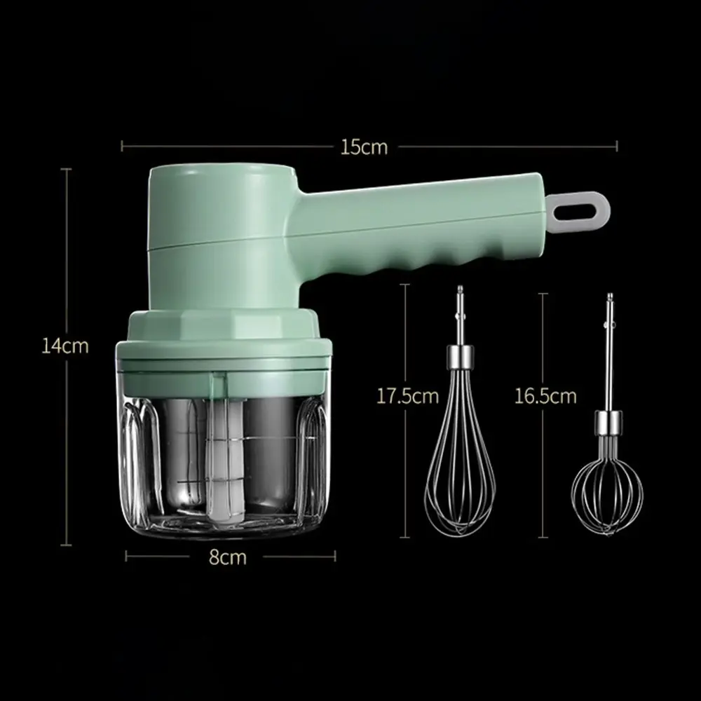 USB Electric Mixer with Food Chopper Garlic Chopper Meat Grinder Egg Beater