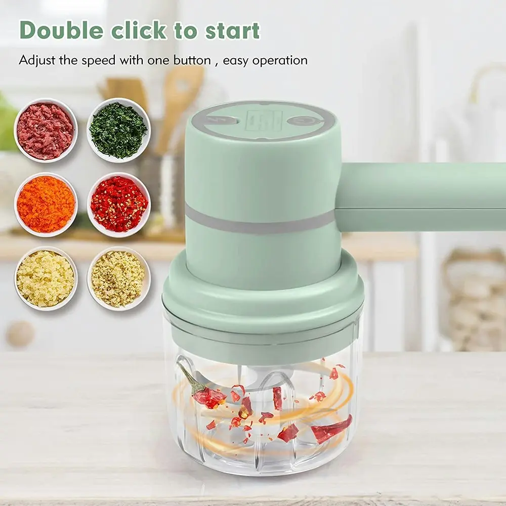 USB Electric Mixer with Food Chopper Garlic Chopper Meat Grinder Egg Beater