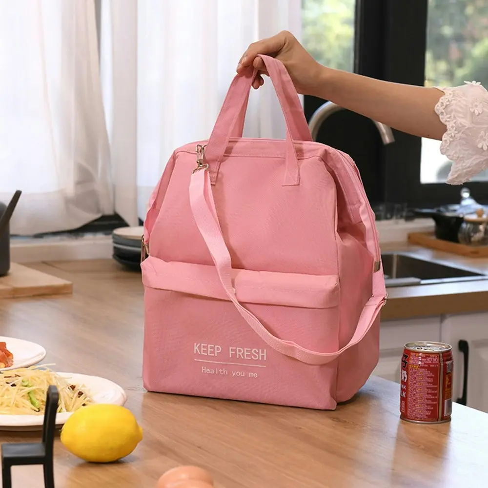 2Pcs Lunch Box Handbag Insulation Bag Thickening Insulation Bag Carry Lunch Bag