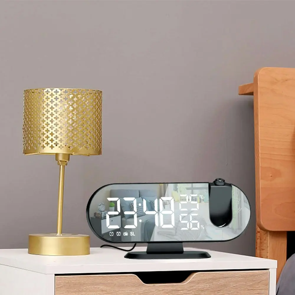 LED Digital Projection Alarm Clock with Projection FM Radio Time Projector