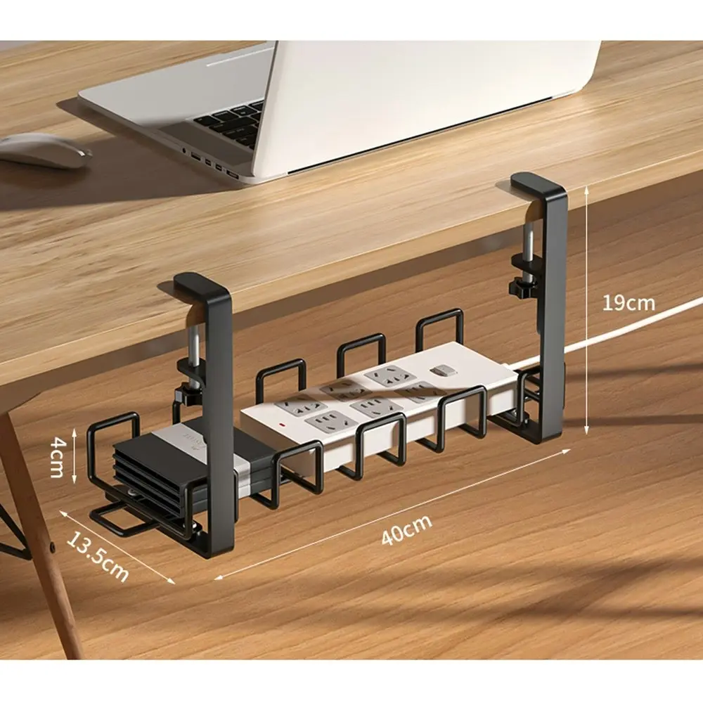 Adjustable and Removable Desks Cable Management Tray Matches Most Office Desks