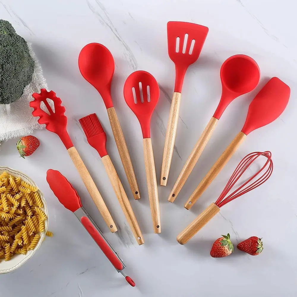 12 Pack Silicone Heat-Resistant Non-Stick Kitchen Utensils Cooking Tools