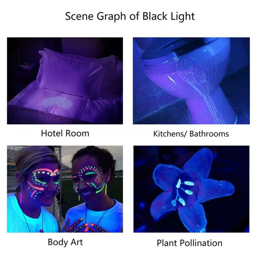 51 LED UV Flashlight Black Light, Ultraviolet Blacklight Detector