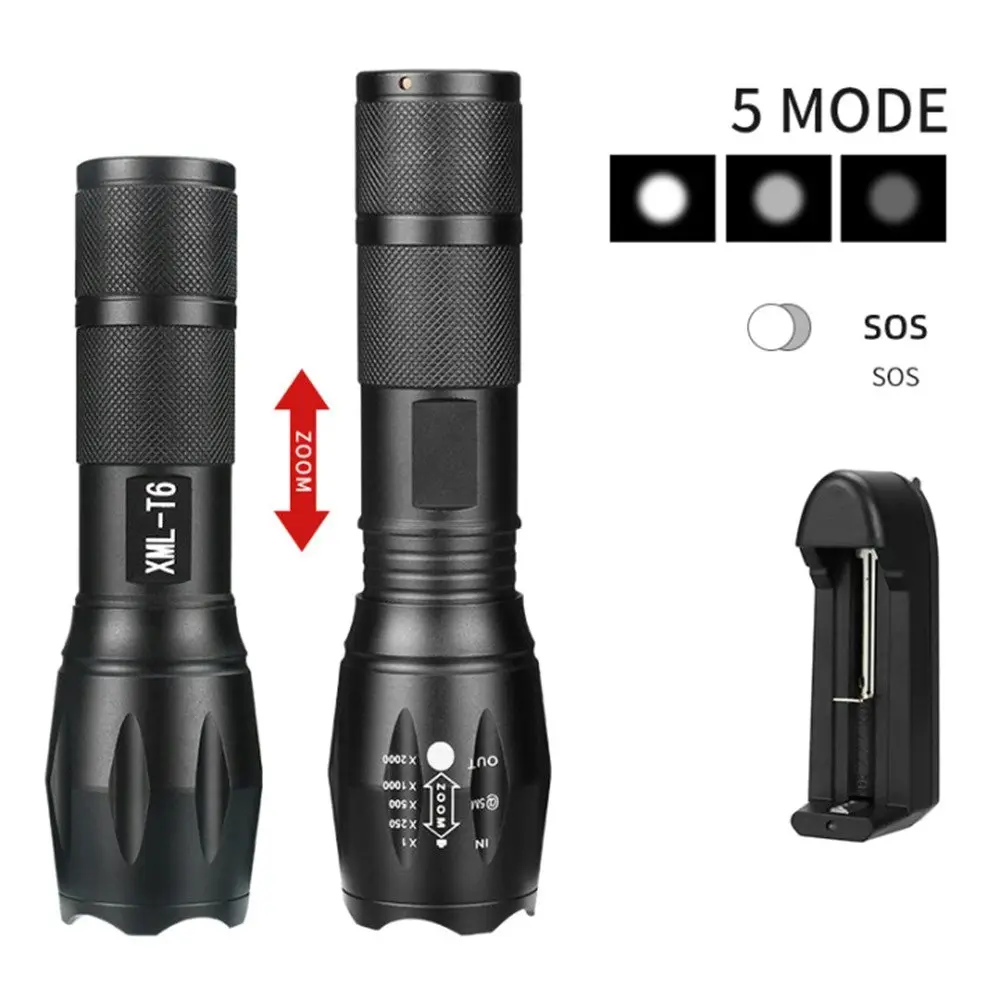 LED Military Waterproof High Powered Flashlight