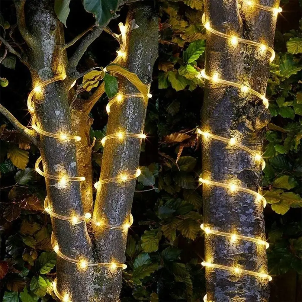 Solar Powered Strip Lights Waterproof Light Garden Christmas Decor-Warm White