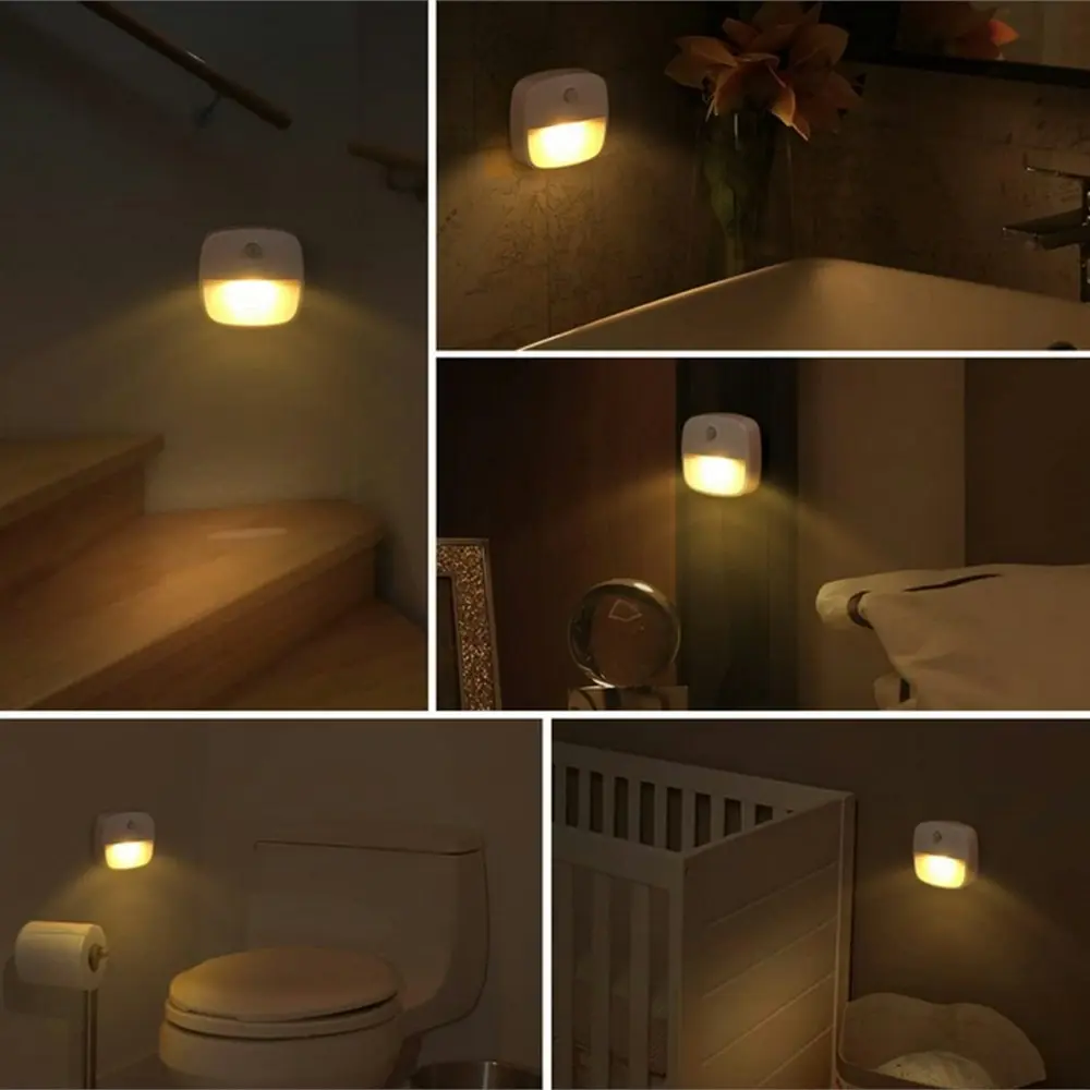 3 pack Battery-Powered LED Night Light Motion Sensor Light-Warm white