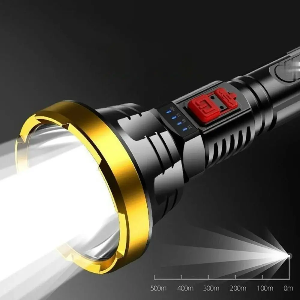 Strong Light Flashlight USB Outdoor Lighting Torch