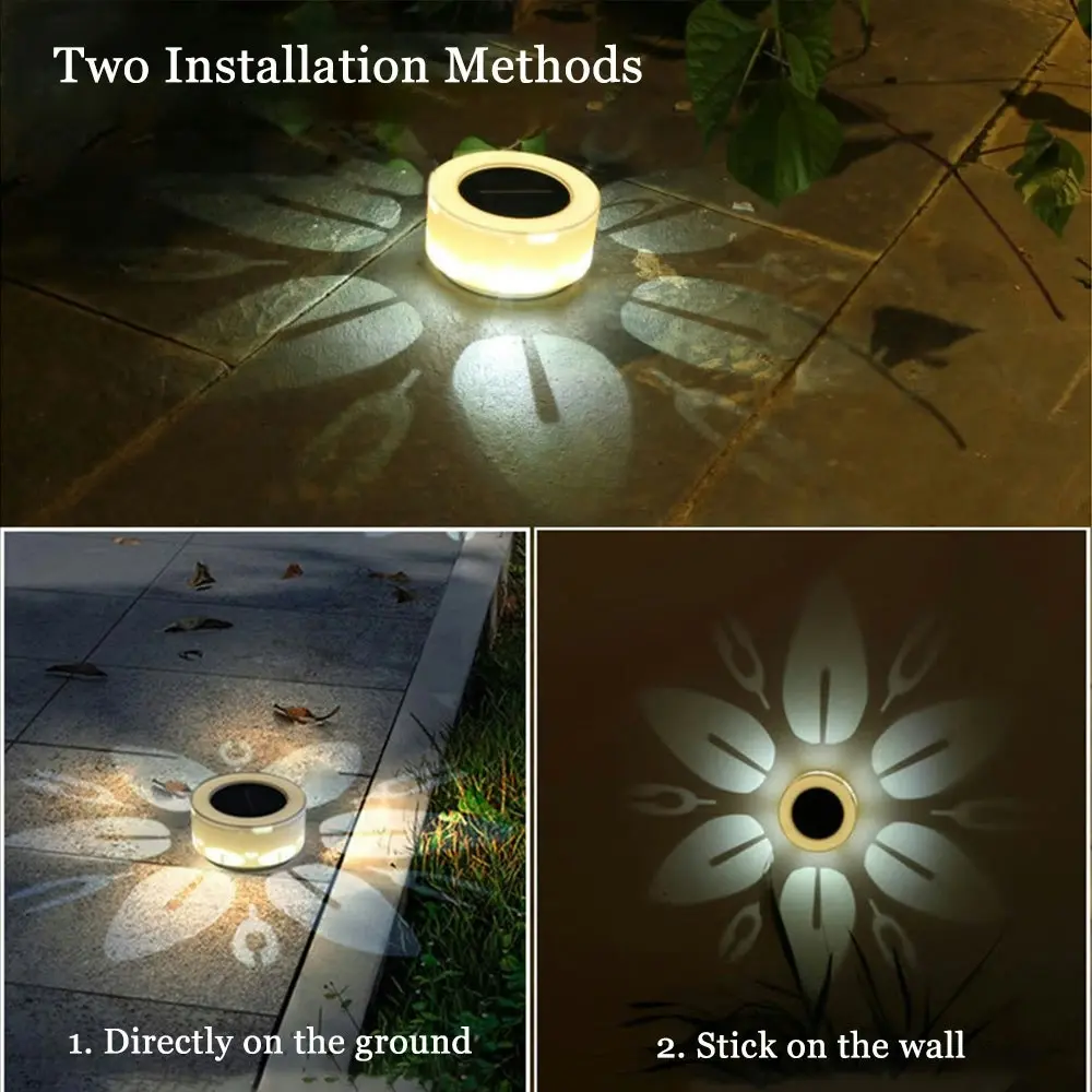 Solar Waterproof Lamp Courtyard Projection Lamp Garden Pattern Night Light