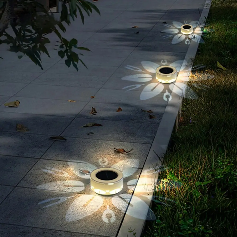 Solar Waterproof Lamp Courtyard Projection Lamp Garden Pattern Night Light