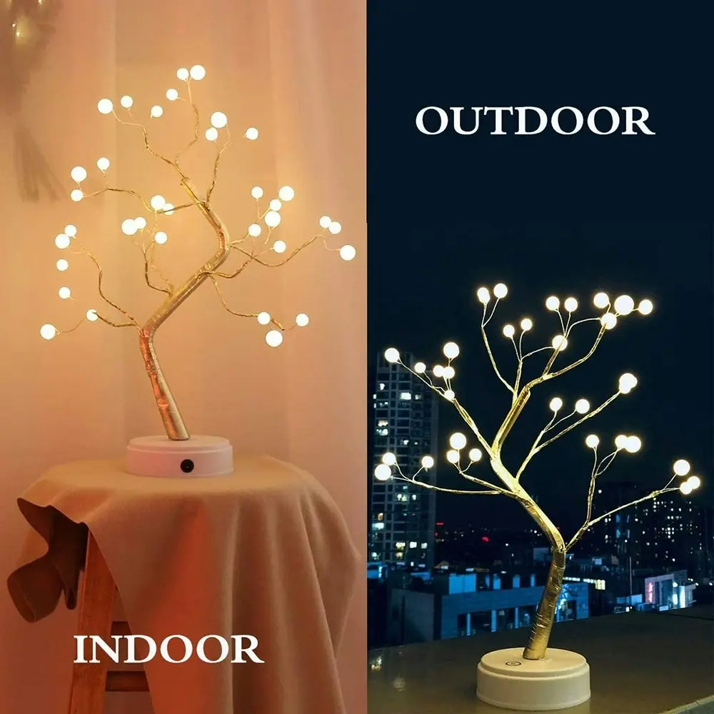 Tabletop Bonsai Tree Light DIY Artificial Pearl Tree Light