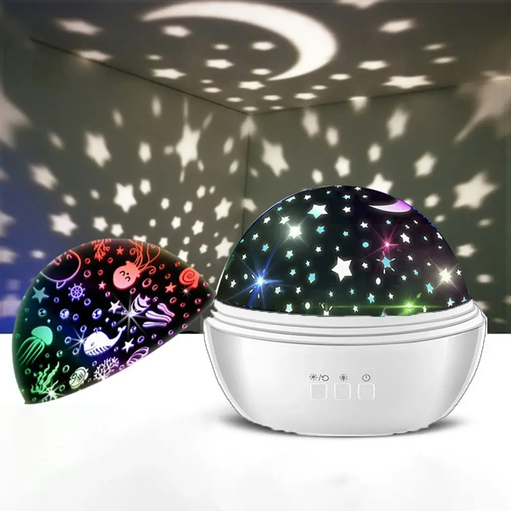 360 Degree Rotation Colorful Starry Night Light Projector