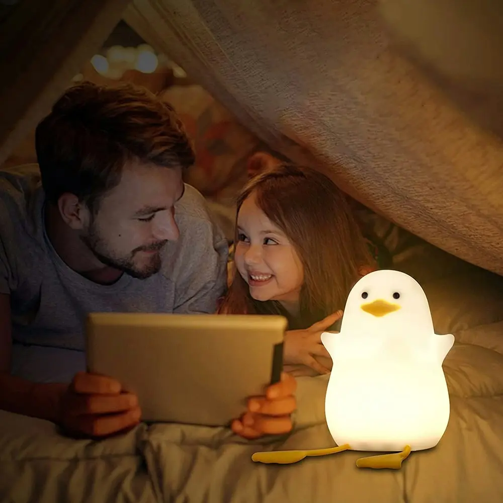 Duck Night Light Pat Light Children Silicone Bedside Atmosphere Light