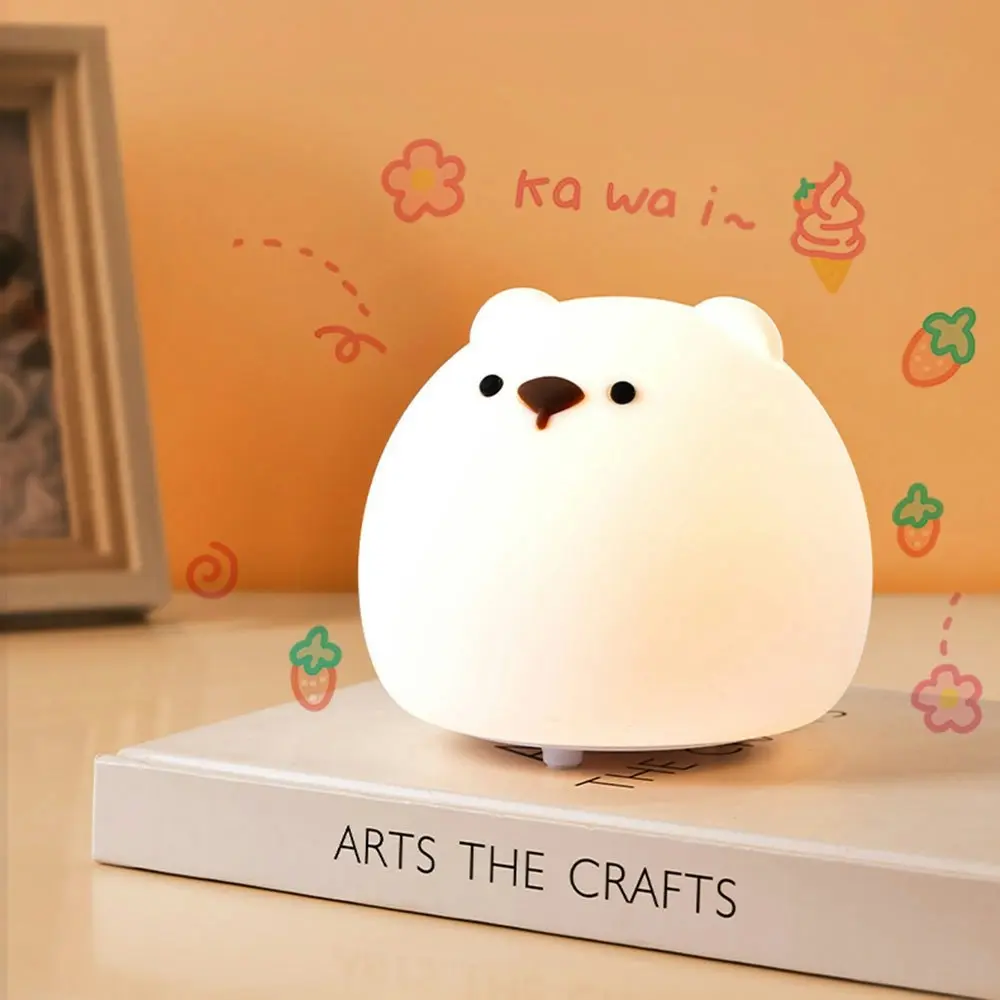 Cute Little Bear Night Light Color Changing Silicone USB LED Night Light