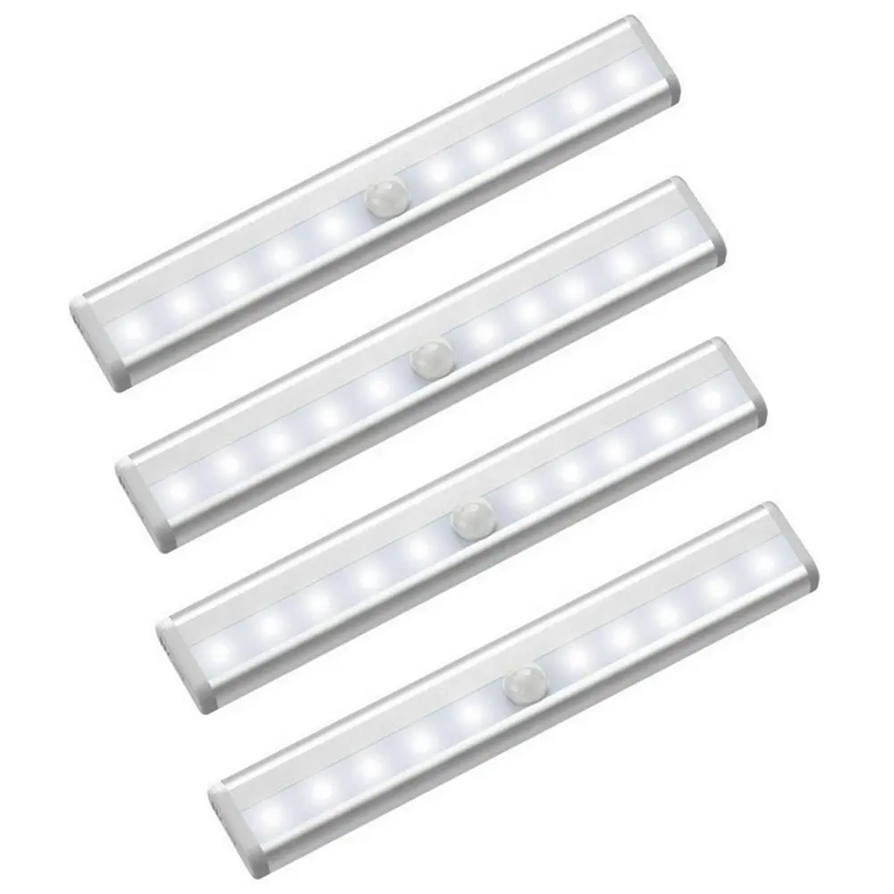 10 LED Motion Sensor Lights for Closet Cabinet Wardrobe Stairs