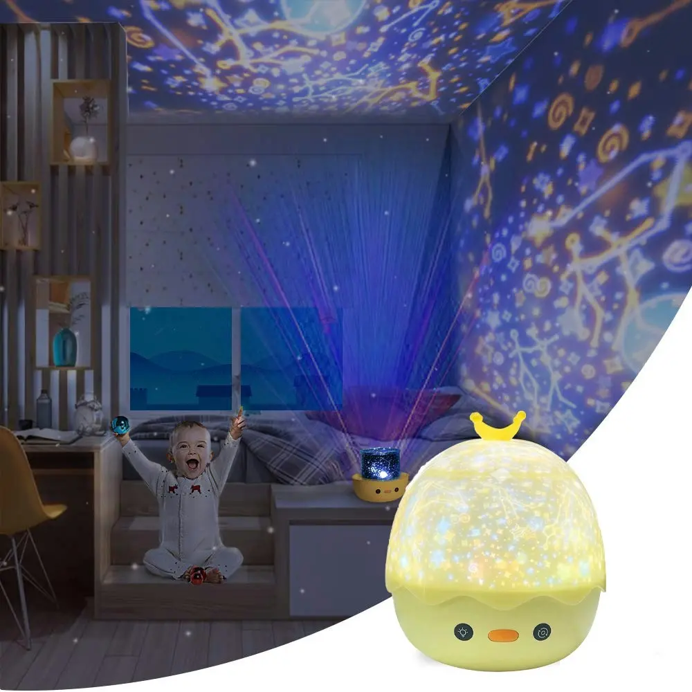 Star Night Light Projector 360 Degree Rotation Galaxy Projector For Bedroom