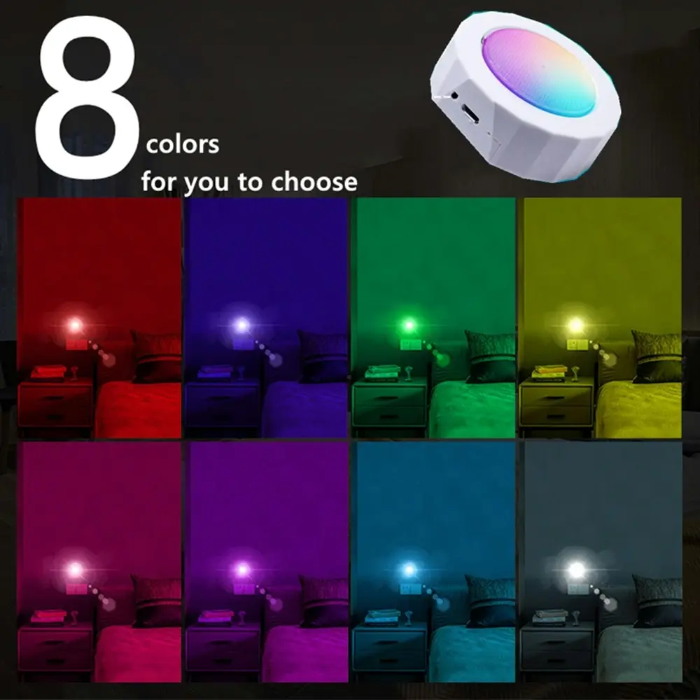 3 Pack RGB LED Night Light Romantic Mood Light USB Charge Ambient Light