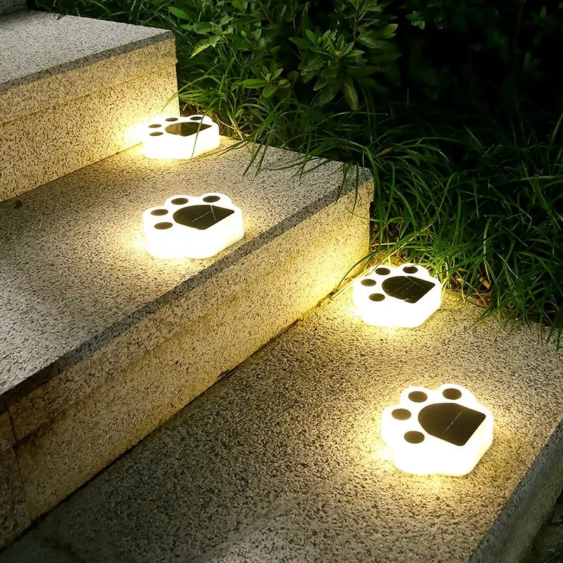 4 Pack Solar Bear Paw Light LED Garden Lighting Floor Light Outdoor Street Light