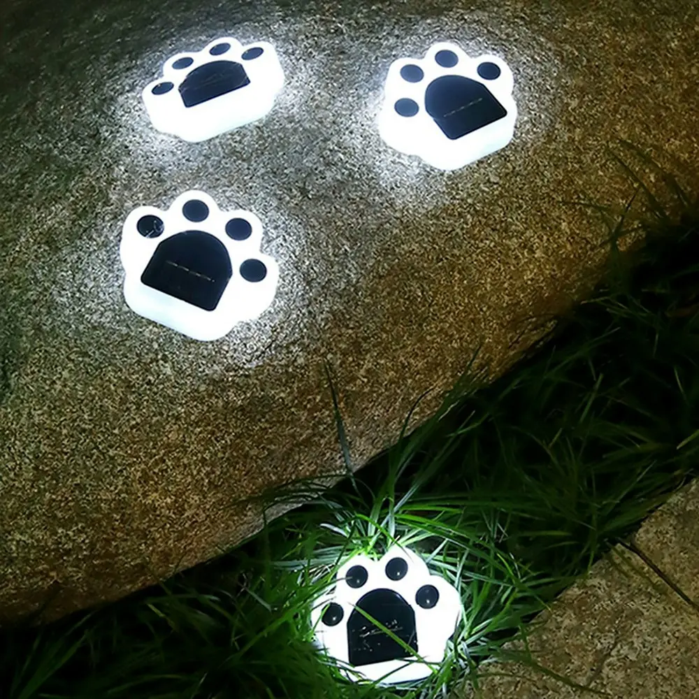 4 Pack Solar Bear Paw Light LED Garden Lighting Floor Light Outdoor Street Light