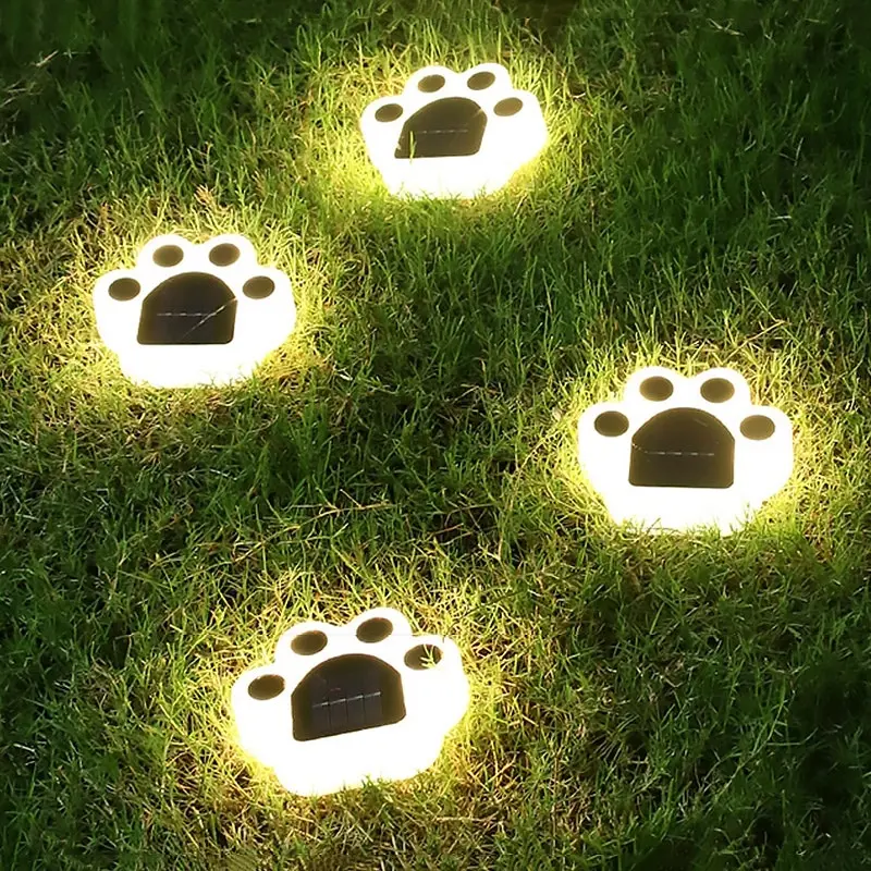 4 Pack Solar Bear Paw Light LED Garden Lighting Floor Light Outdoor Street Light