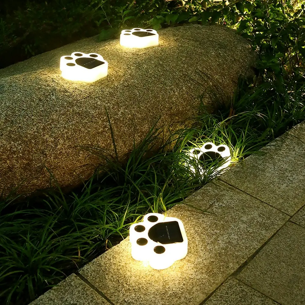 4 Pack Solar Bear Paw Light LED Garden Lighting Floor Light Outdoor Street Light