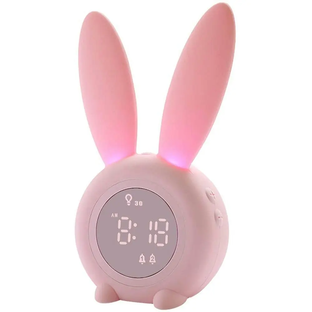 Alarm Clock Children's Night Lights For Girls Boys Toddler With 6 Ringtones