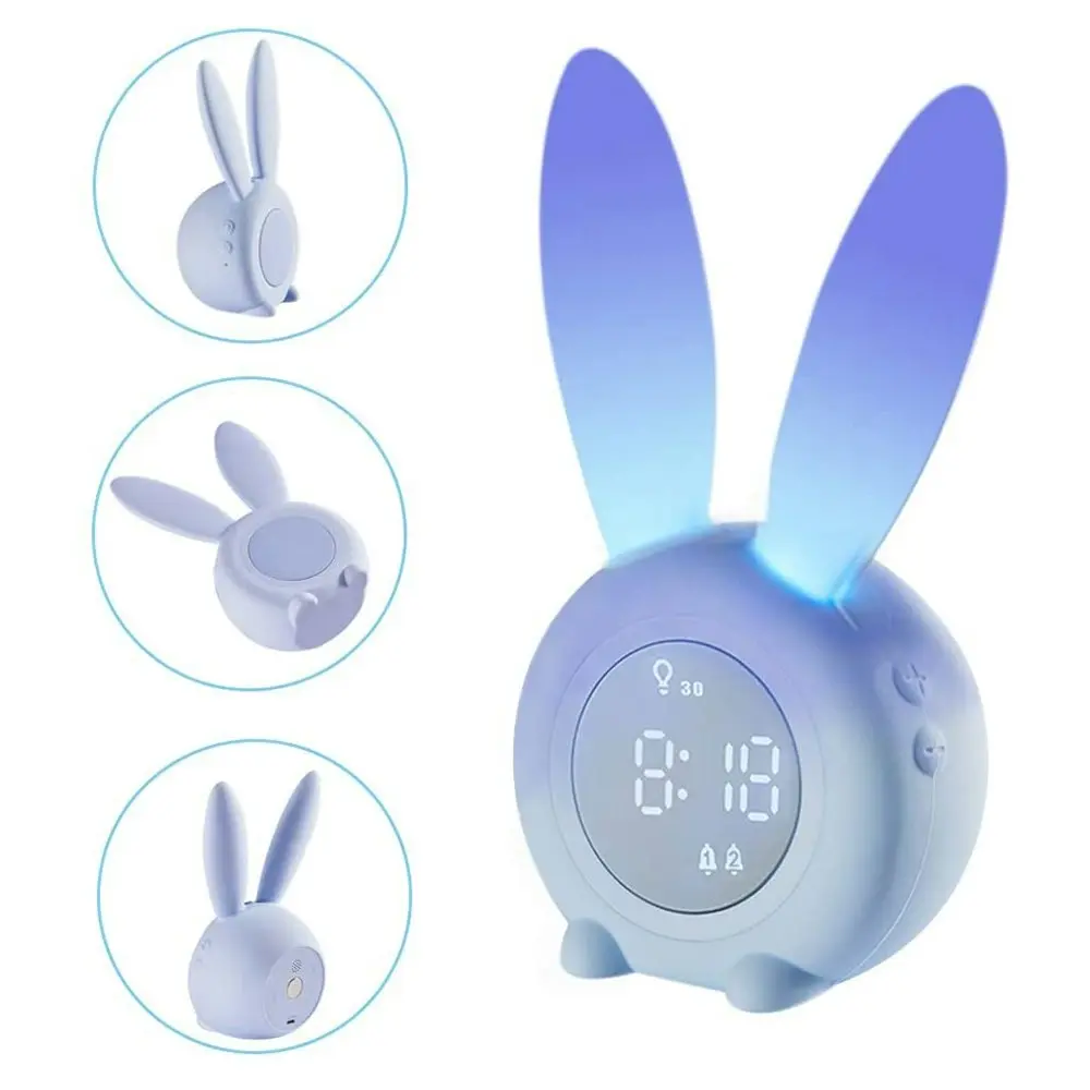 Alarm Clock Children's Night Lights For Girls Boys Toddler With 6 Ringtones