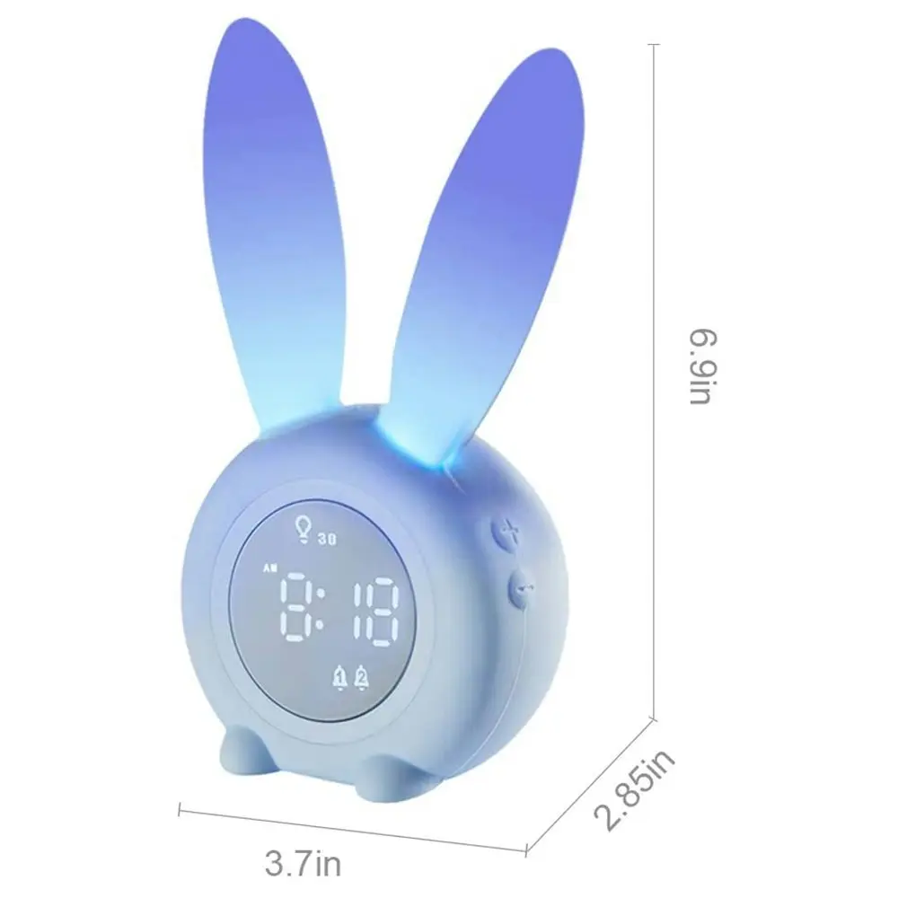 Alarm Clock Children's Night Lights For Girls Boys Toddler With 6 Ringtones