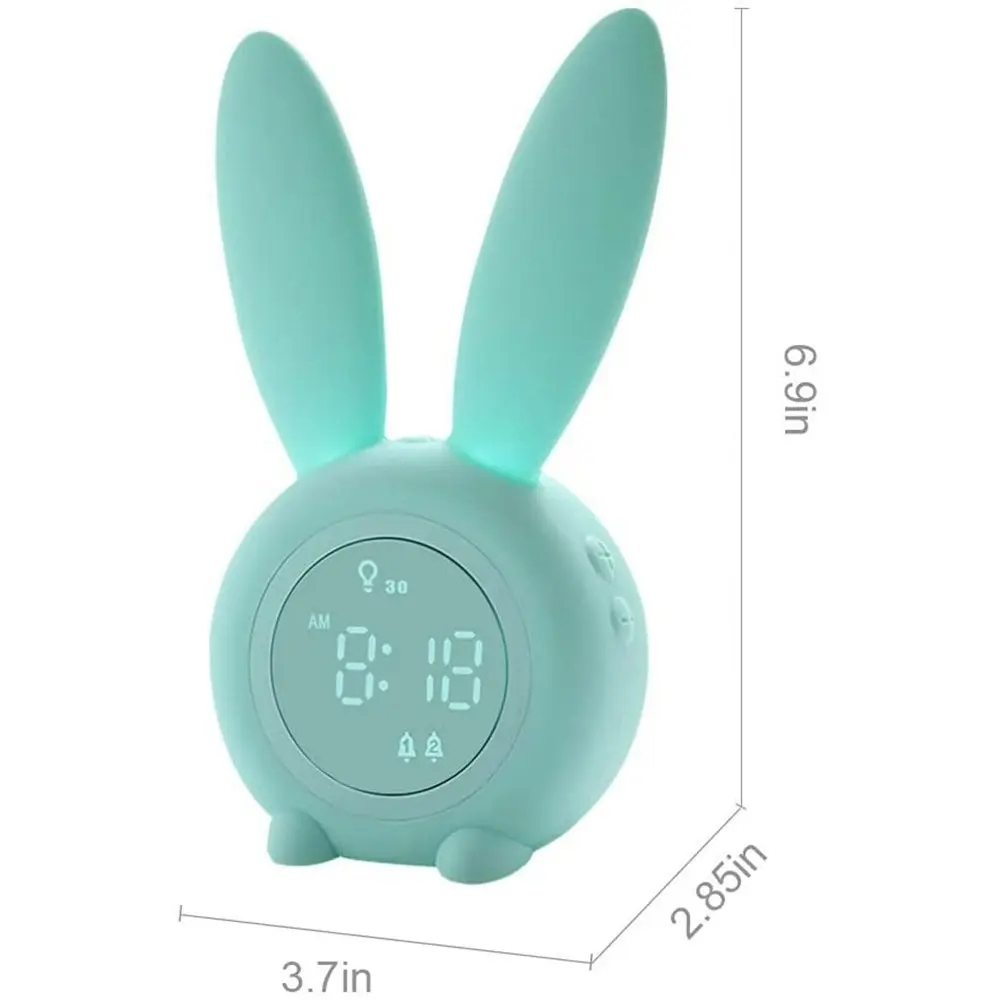 Alarm Clock Children's Night Lights For Girls Boys Toddler With 6 Ringtones