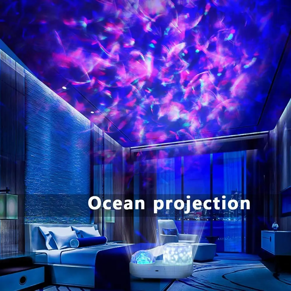 Double-Layer Ocean Light Projector 360 Degree Rotating Night Lights Projector